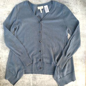 LOGO Littles by Lori Goldstein Cotton Cashmere Cardigan, Cove Blue, S (6-7)